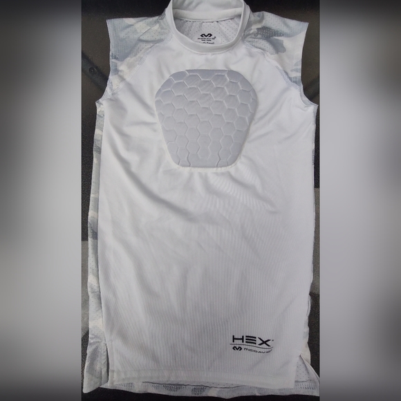 McDavid Youth Hex Sternum Shirt - Youth Small White And Camo Baseball Softball - Picture 1 of 5